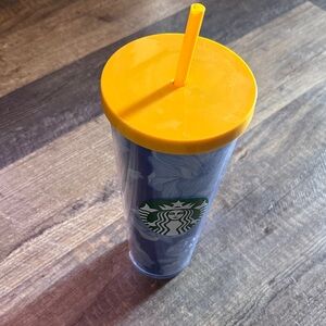 Starbucks Yellow and Blue Tumbler